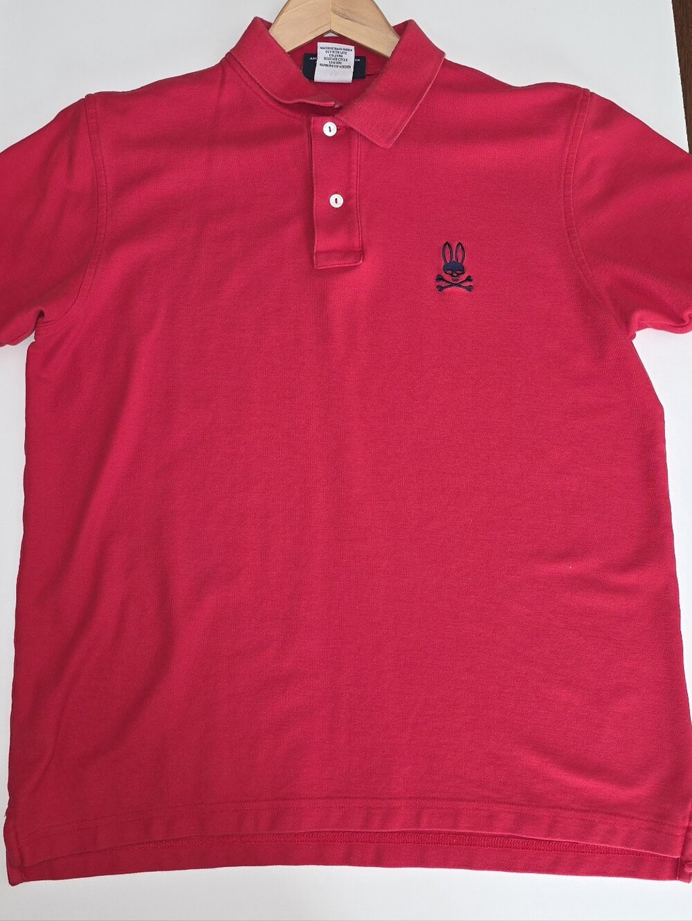 Psycho Bunny RED Short-Sleeve Polo Shirt 100% Pima Cotton Size 6 XL RN125028
